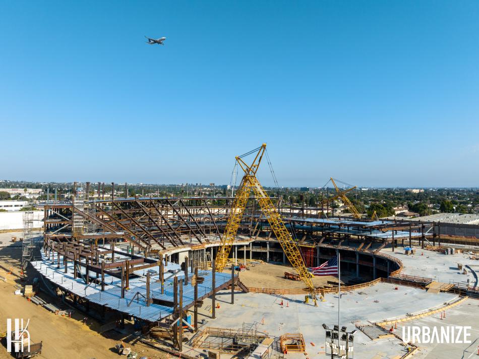 Steel frame of Intuit Dome starts to take shape in Inglewood Urbanize LA